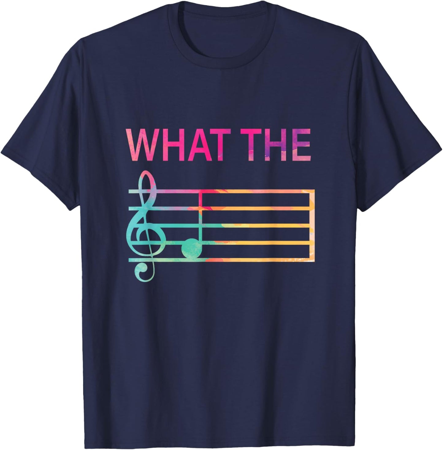 What The F Music Funny Clef Note music Humor Musician Gift T-Shirt - T-Shirt | Navy