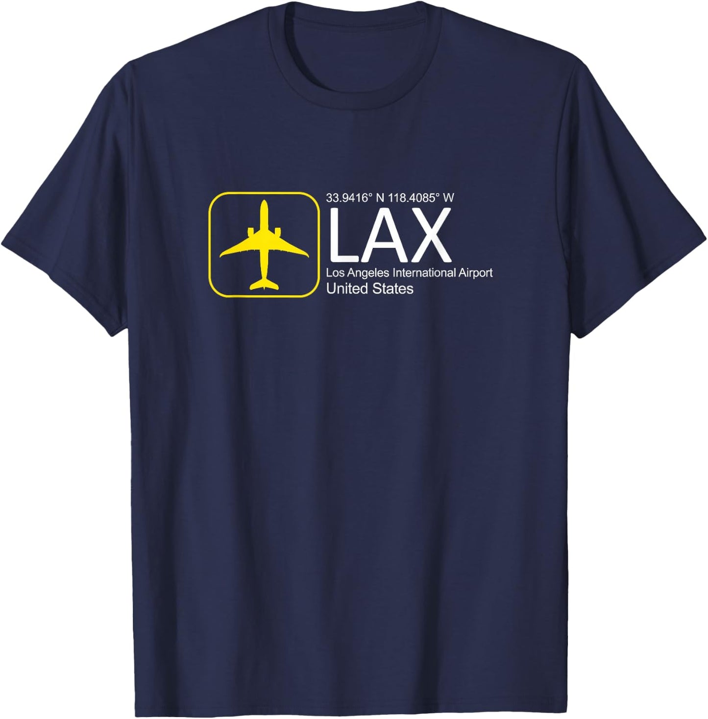 Los Angeles Shirt Airport California Crew LAX Flight Crew T-Shirt - T-Shirt | Navy