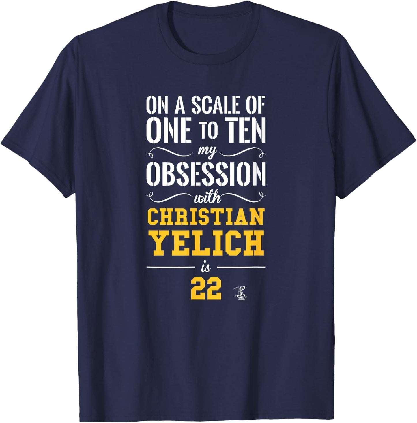 Christian Yelich Scale of 1 to 10 Gameday T-Shirt - T-Shirt | Navy