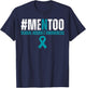 Men Too #MenToo Sexual Assault Awareness Month Teal Ribbon T-Shirt - T-Shirt | Navy