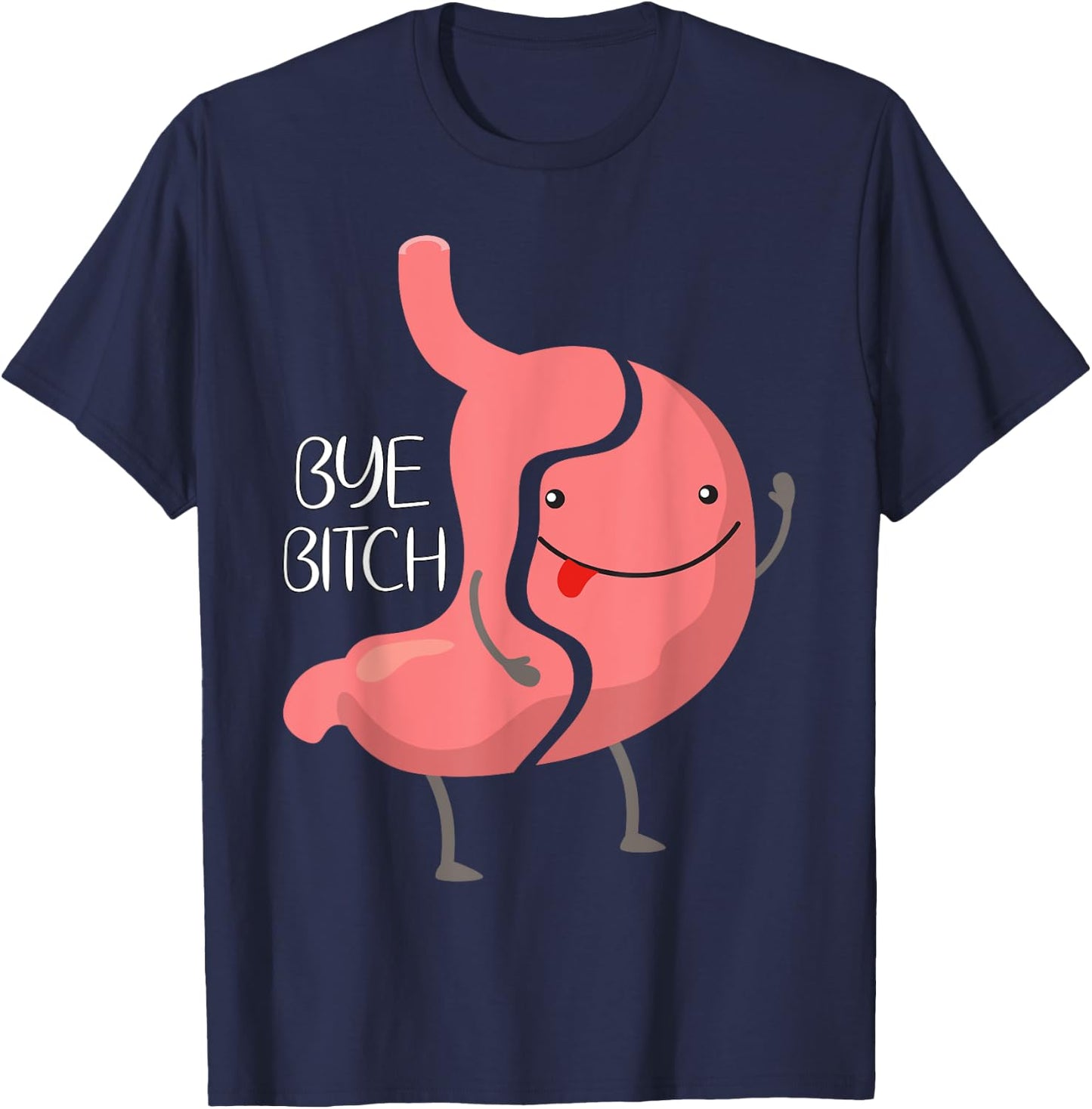 Funny Gastric Sleeve Bariatric VSG Surgery Gastric Awareness T-Shirt - T-Shirt | Navy