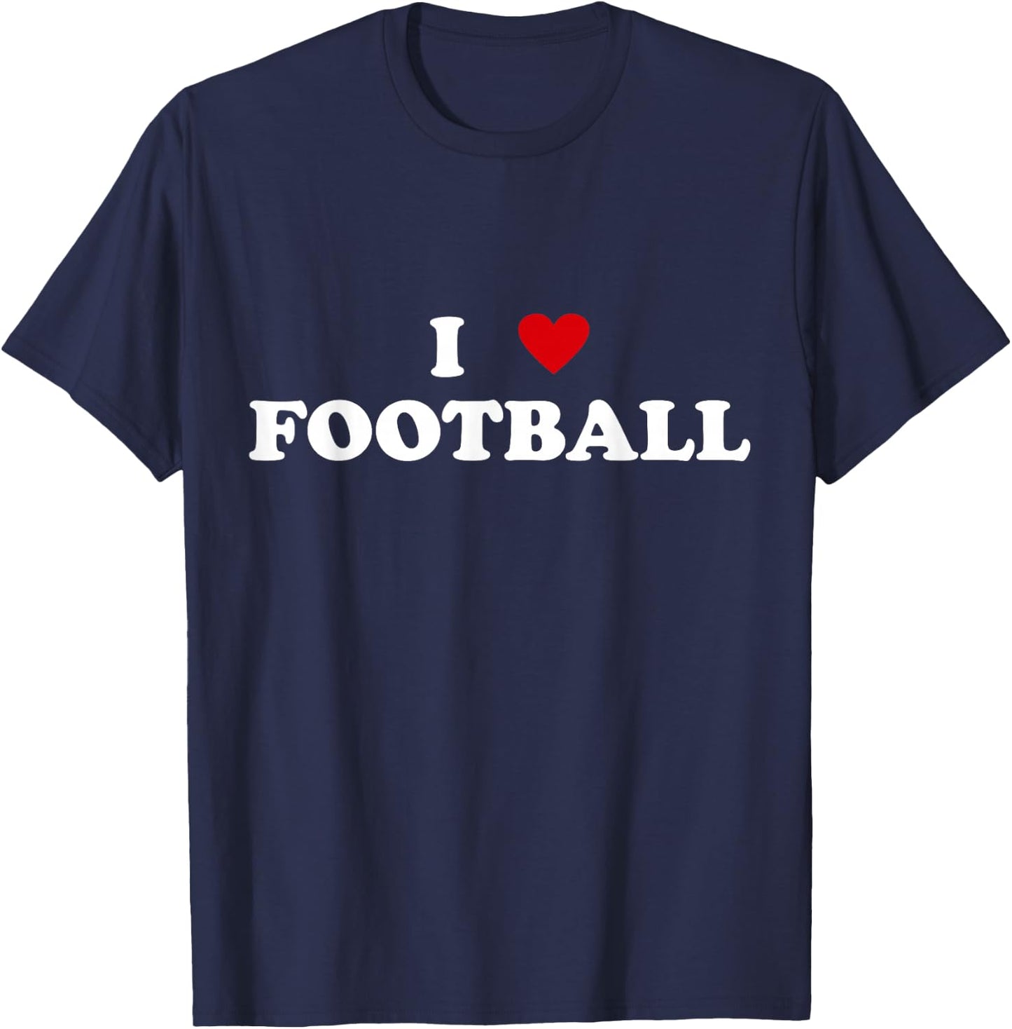 I Heart Football player Fan - I Love Football T-Shirt - T-Shirt | Navy
