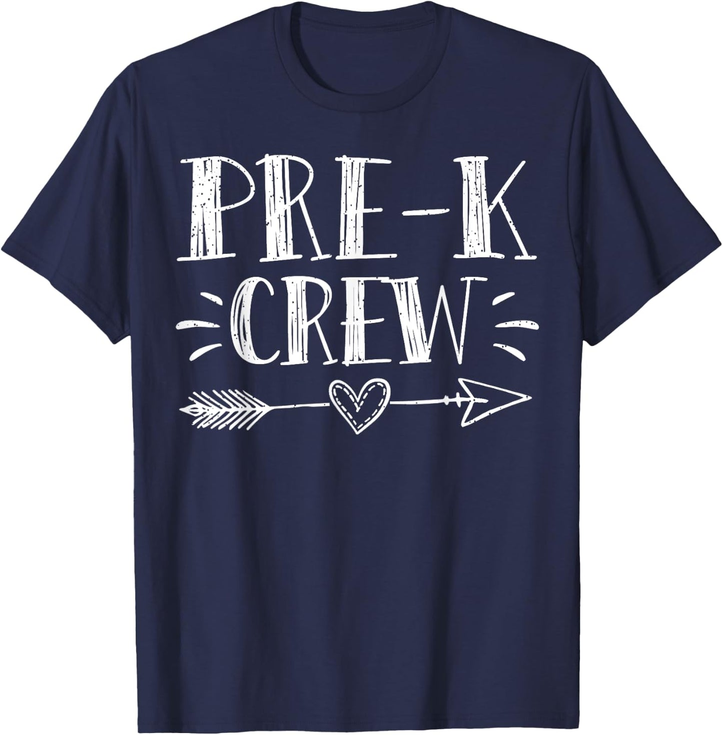 Pre-K Crew 1st Day Of School Pre-K Teacher Team Men Women Girls Kids T-Shirt - T-Shirt | Navy