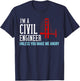 Civil Engineer Gift Funny Bridge Engineering T-Shirt - T-Shirt | Navy