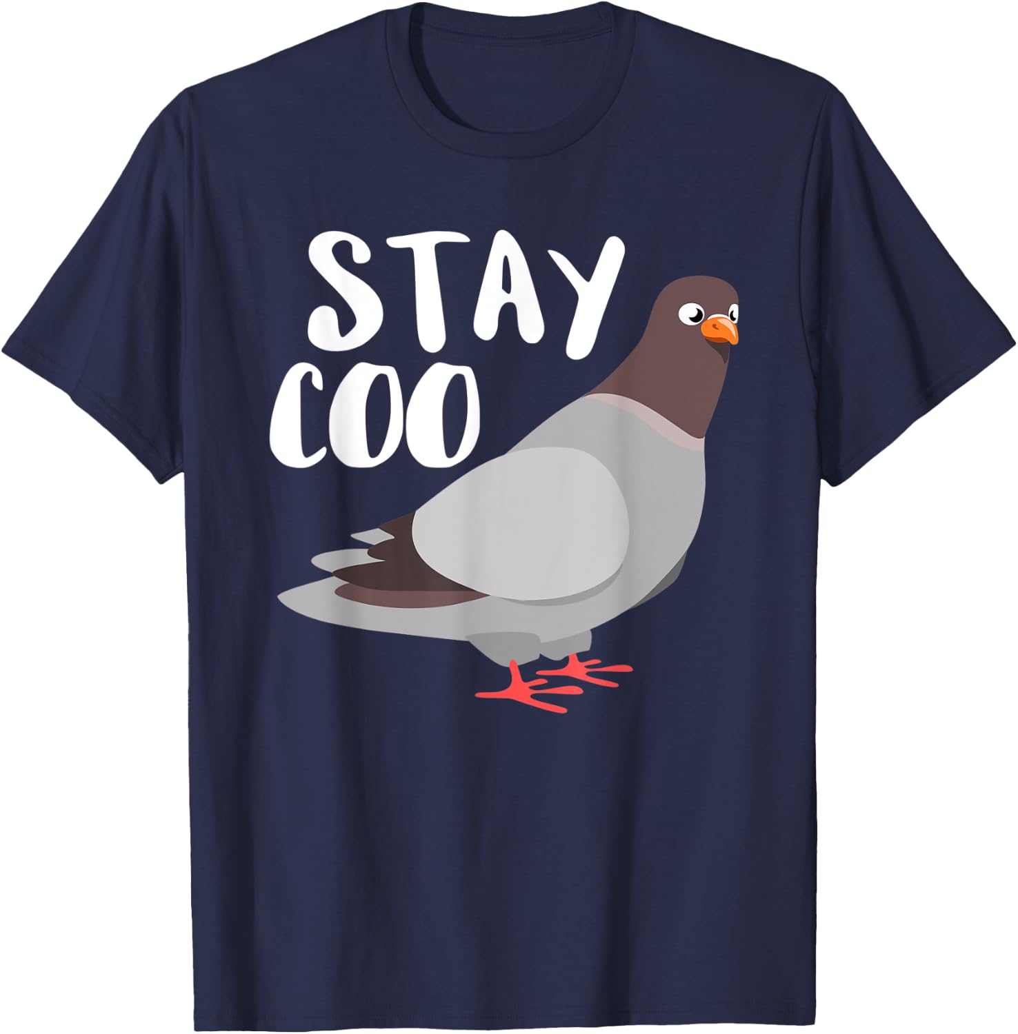 Stay Coo Pigeon Breeder Pigeon Racing Gift T-Shirt - T-Shirt | Navy