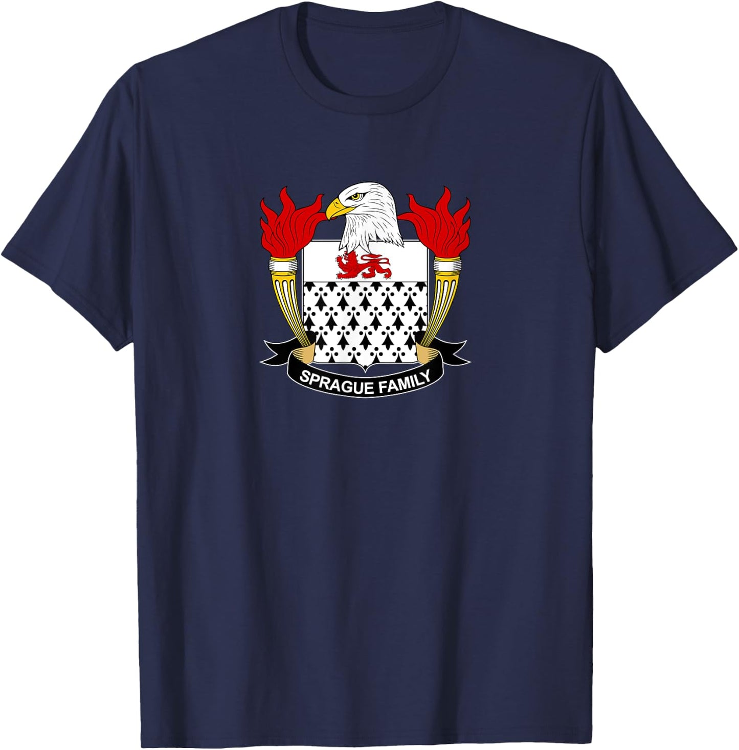 Sprague Coat of Arms - Family Crest T-Shirt - T-Shirt | Navy