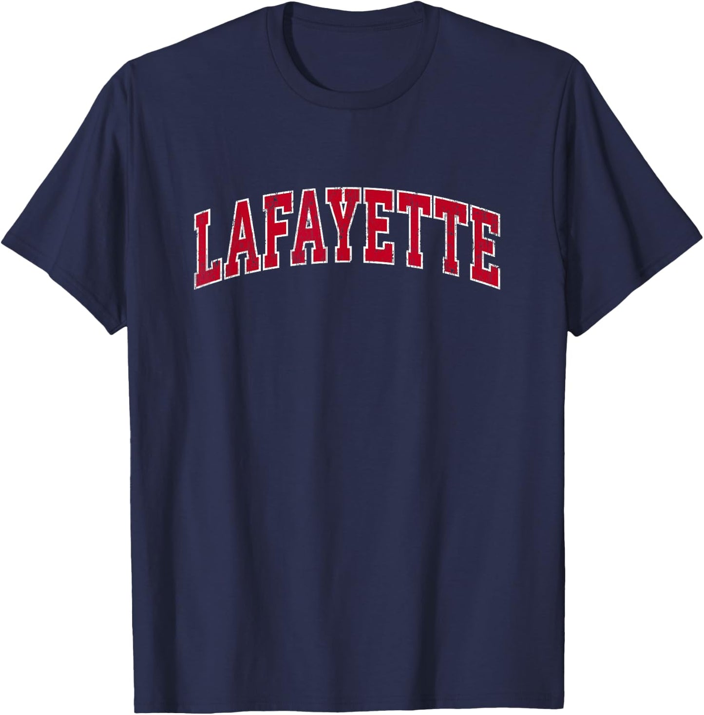 Lafayette California CA Vintage Sports Design Red Design T-Shirt - T-Shirt | Navy