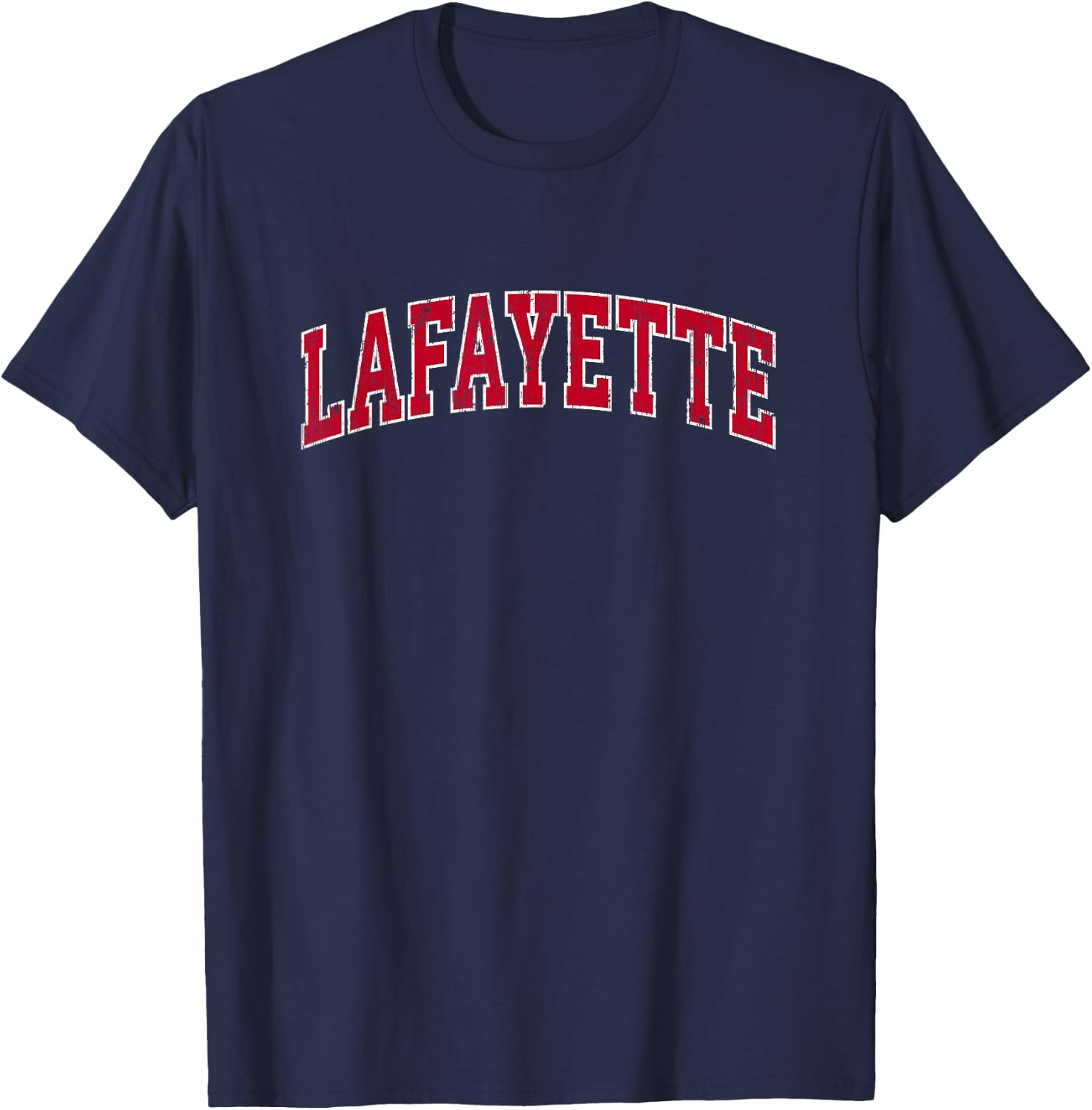 Lafayette California CA Vintage Sports Design Red Design T-Shirt - T-Shirt | Navy