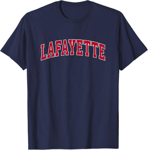 Lafayette California CA Vintage Sports Design Red Design T-Shirt - T-Shirt | Navy