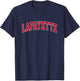 Lafayette California CA Vintage Sports Design Red Design T-Shirt - T-Shirt | Navy
