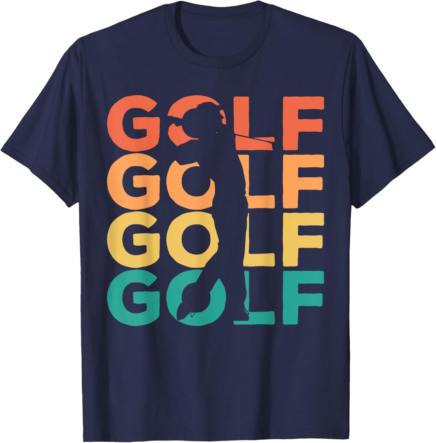 Retro Vintage Golfing Gift Golfers T-Shirt - T-Shirt | Navy