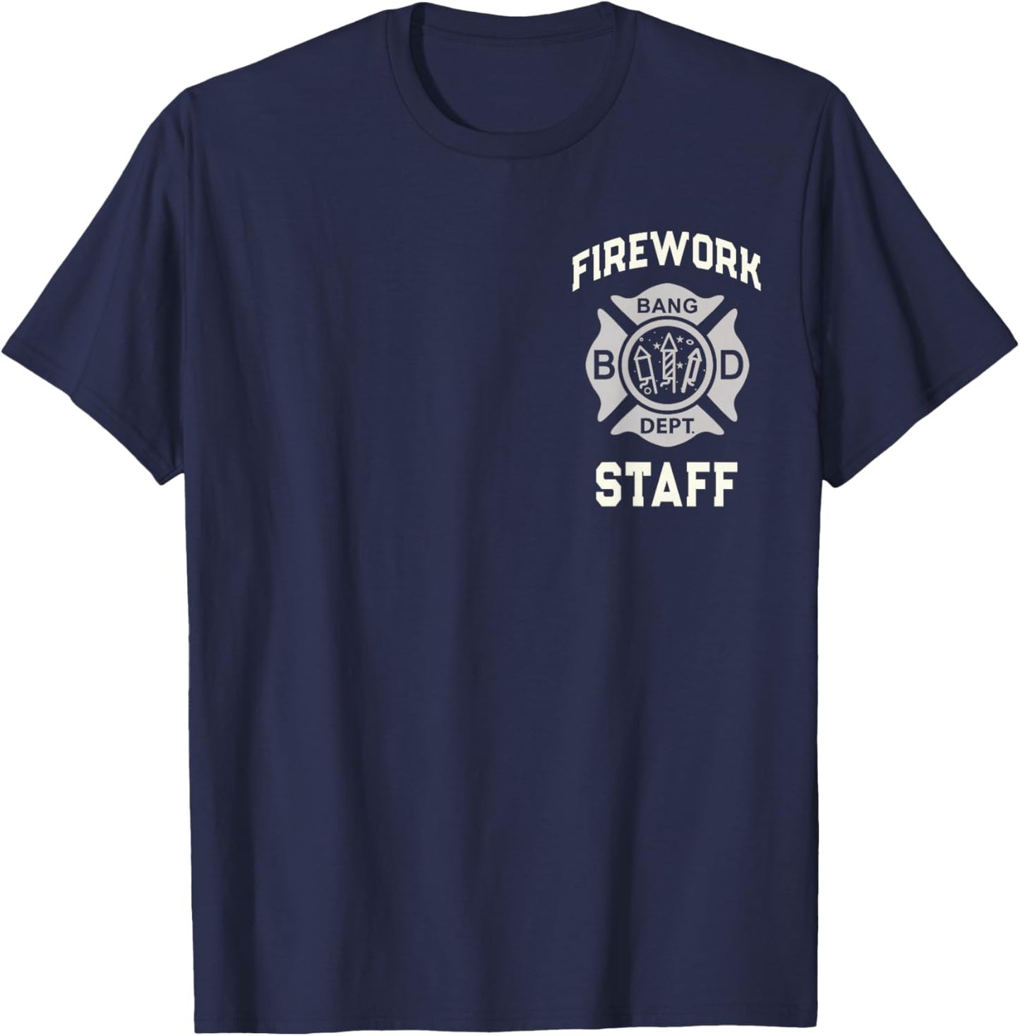 Official FIREWORK STAFF 4th of July Safety Crew Technician T-Shirt - T-Shirt | Navy