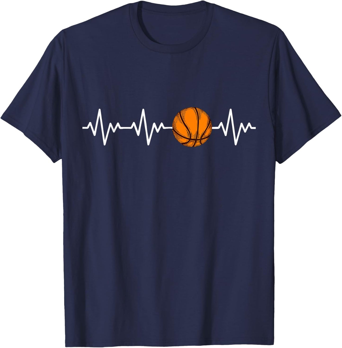 Heartbeat Basketball T-Shirt - T-Shirt | Navy
