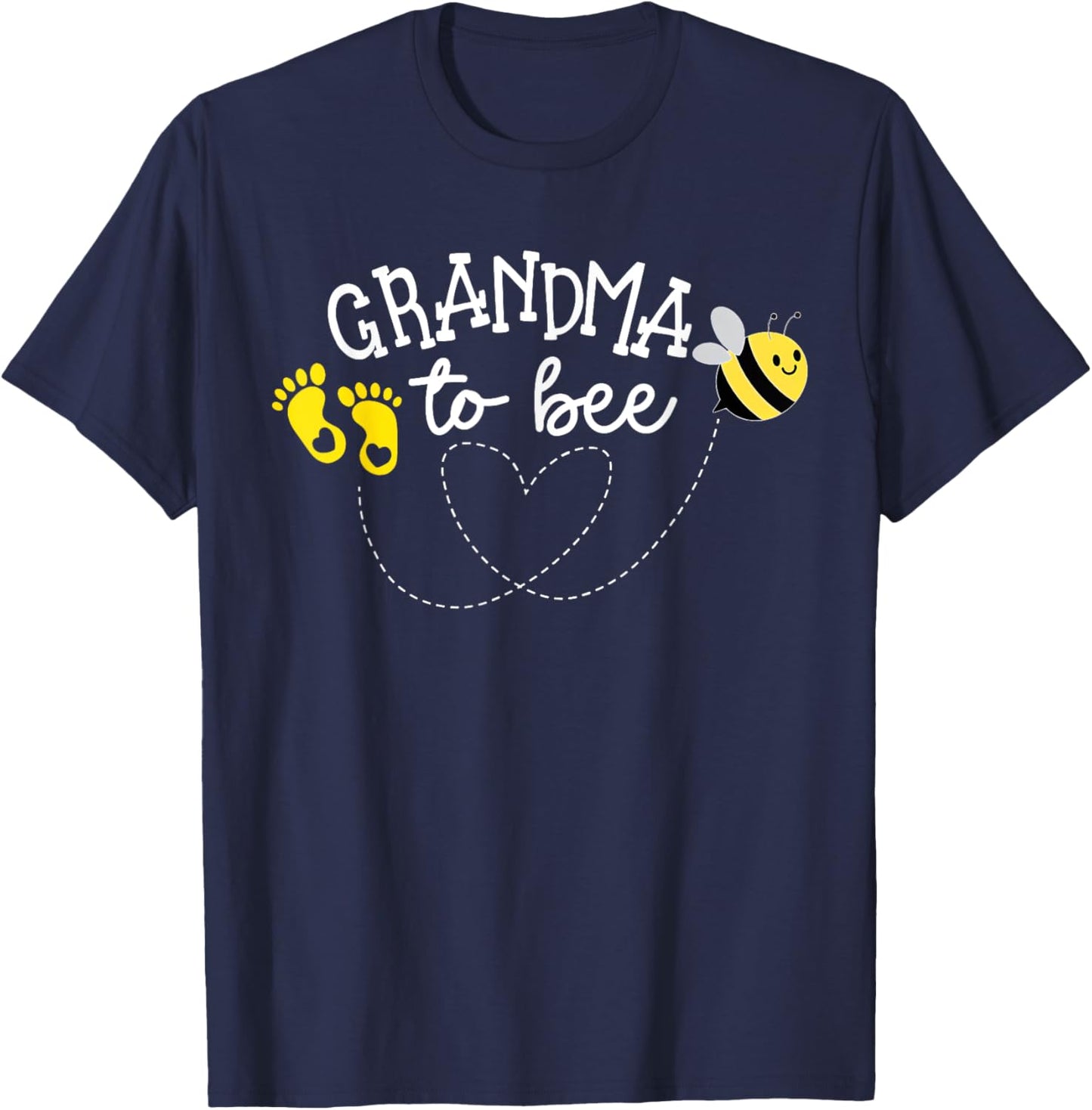 Grandma to Bee Pregnancy Announcement Baby Shower T-Shirt - T-Shirt | Navy