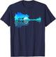 Guitar Lake Reflection Guitarist Music Love Guitar Musician T-Shirt - T-Shirt | Navy