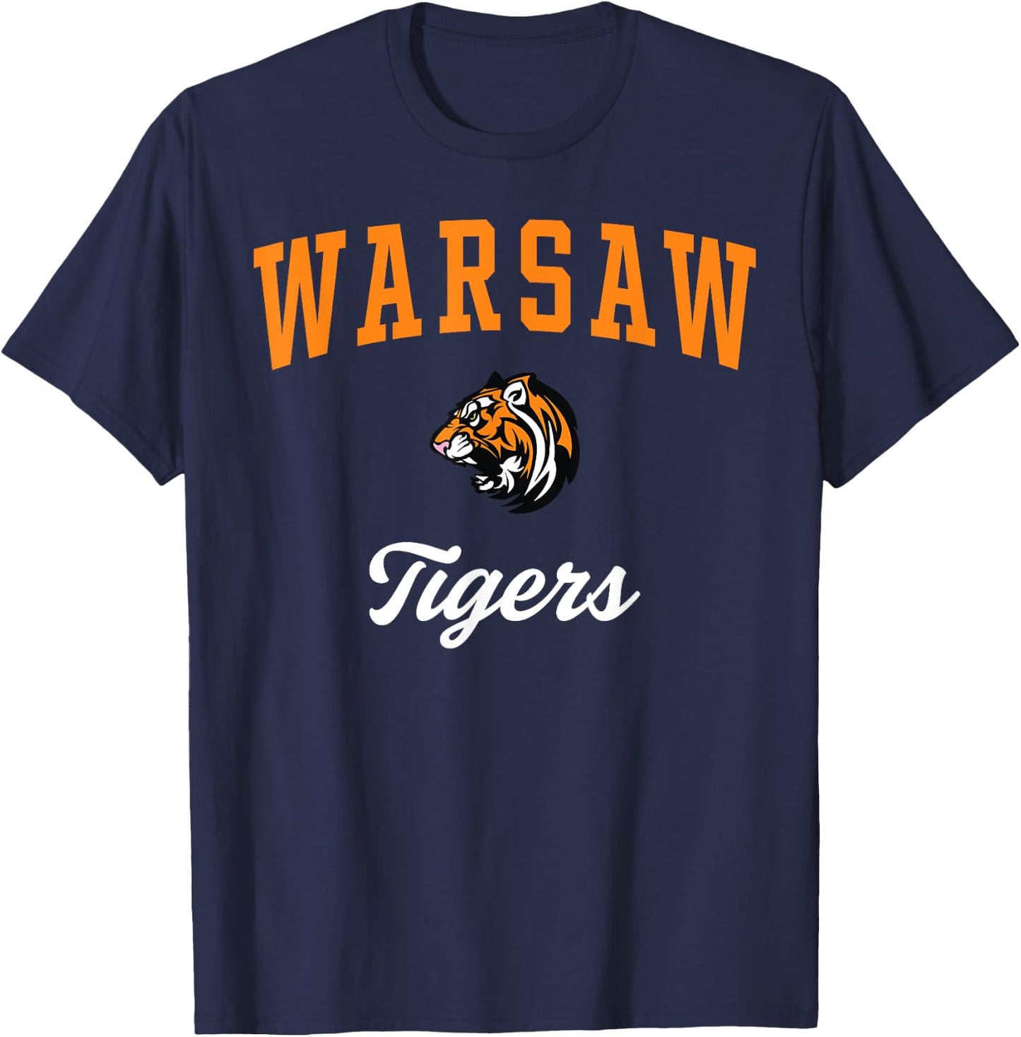 Warsaw High School Tigers T-Shirt - T-Shirt | Navy
