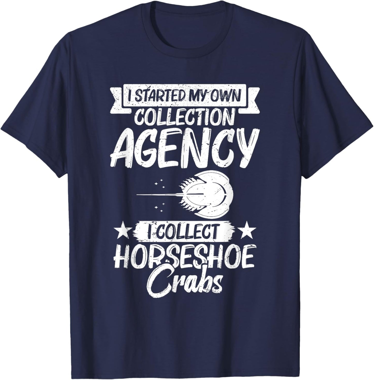 Horseshoe Crab Fossil Lover Biologist Xiphosura Encycloart T-Shirt - T-Shirt | Navy