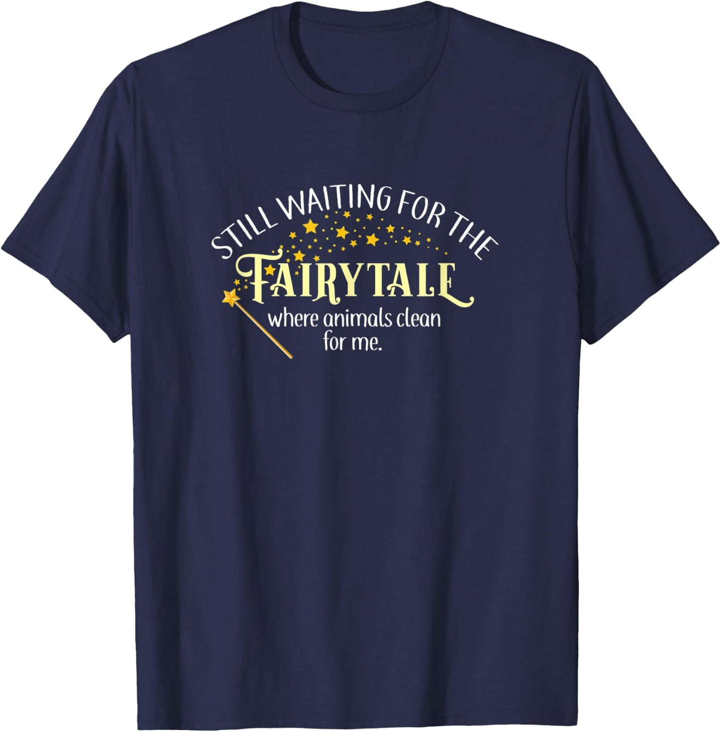 Fairytale Magical Cleaning Animals / Funny T-Shirt - T-Shirt | Navy