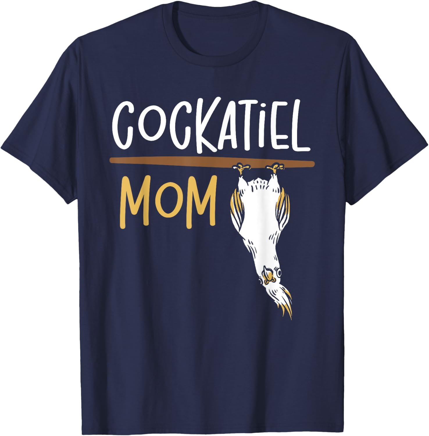 Cockatiel Parakeet Parrot Bird Lover Cockatoo Cockatiel Mom T-Shirt - T-Shirt | Navy