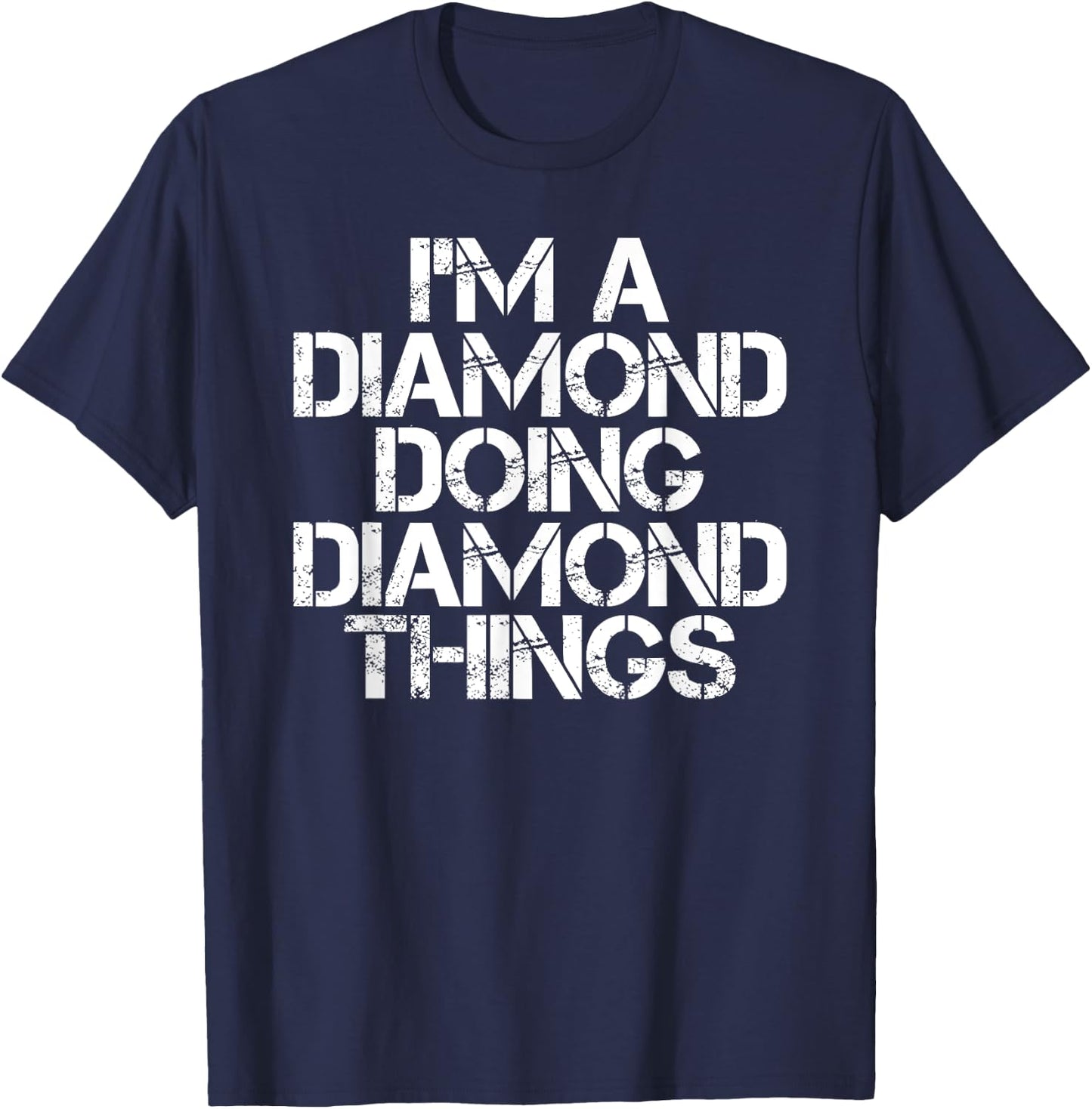 DIAMOND Funny Surname Family Tree Birthday Reunion Gift T-Shirt - T-Shirt | Navy