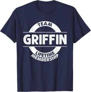 GRIFFIN Gift Funny Surname Family Tree Birthday Reunion Idea T-Shirt - T-Shirt | Navy