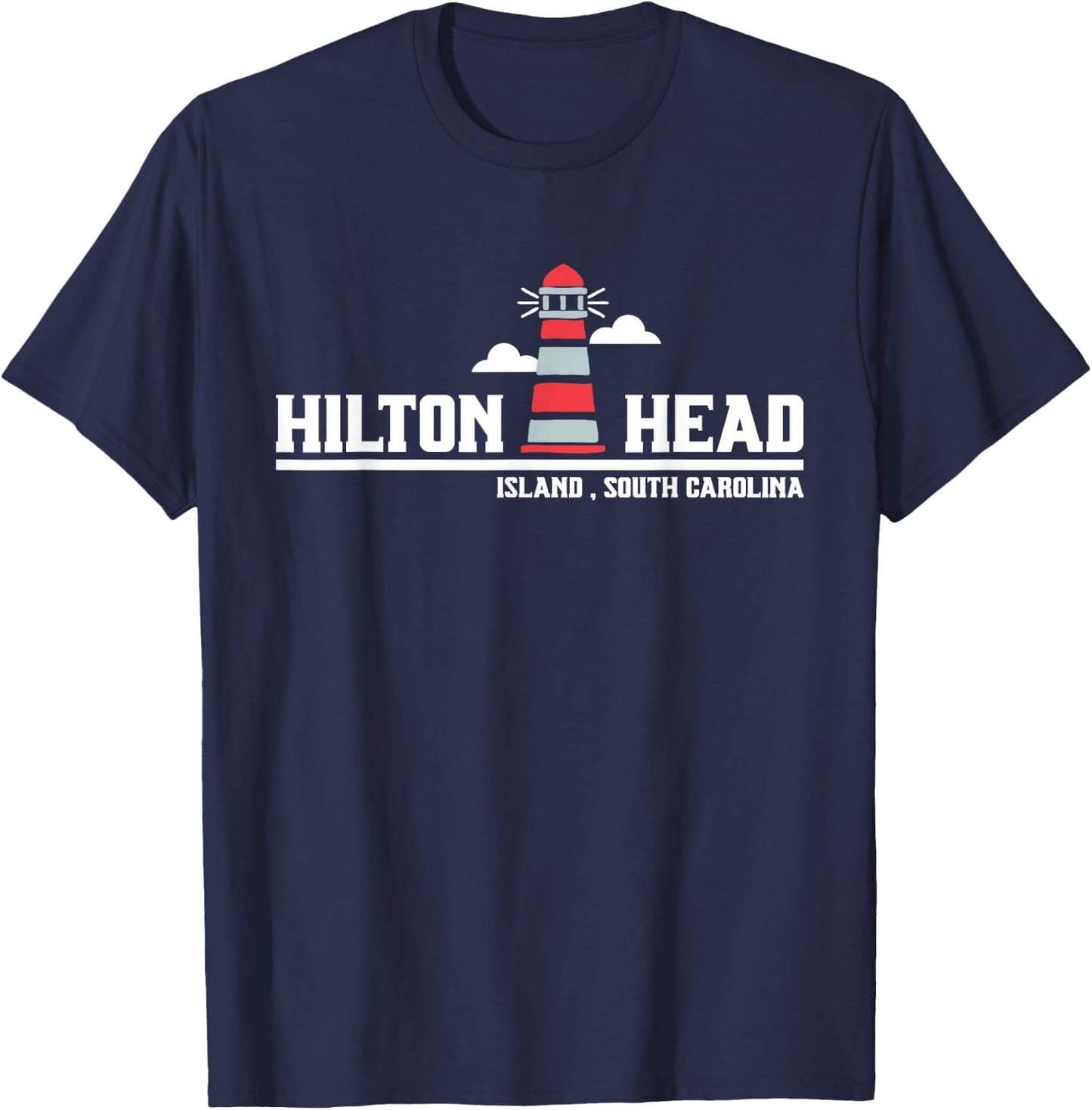 Hilton Head Island Lighthouse Nautical Souvenir SC Tourist T-Shirt - T-Shirt | Navy