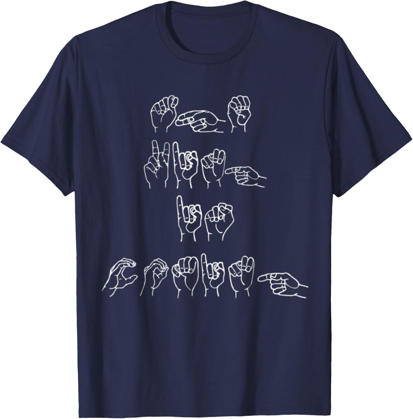 Deaf ASL The King Is Coming Revelation Christian Rapture T-Shirt - T-Shirt | Navy