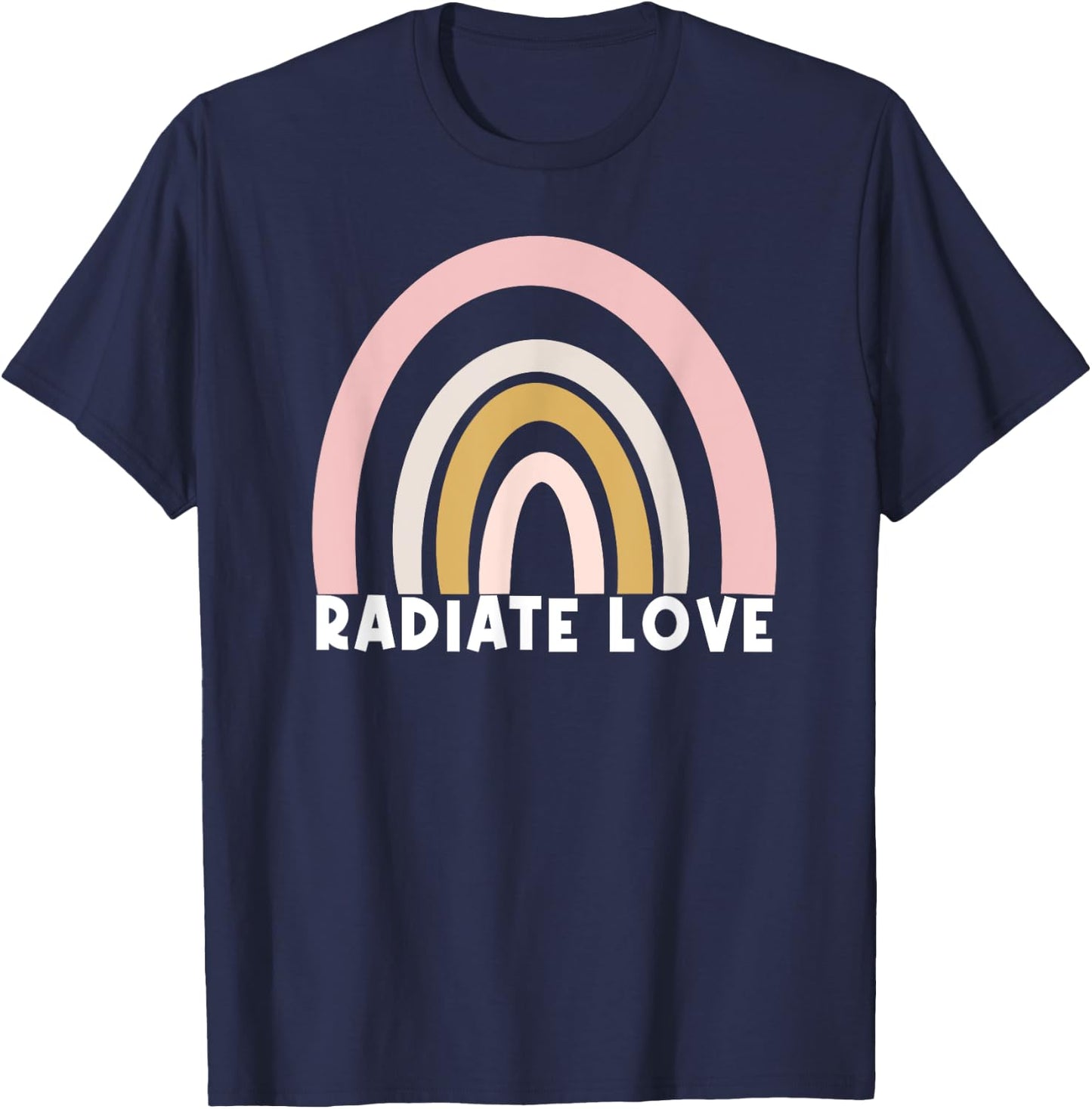 Inspirational Radiate Love Rainbow T-Shirt - T-Shirt | Navy