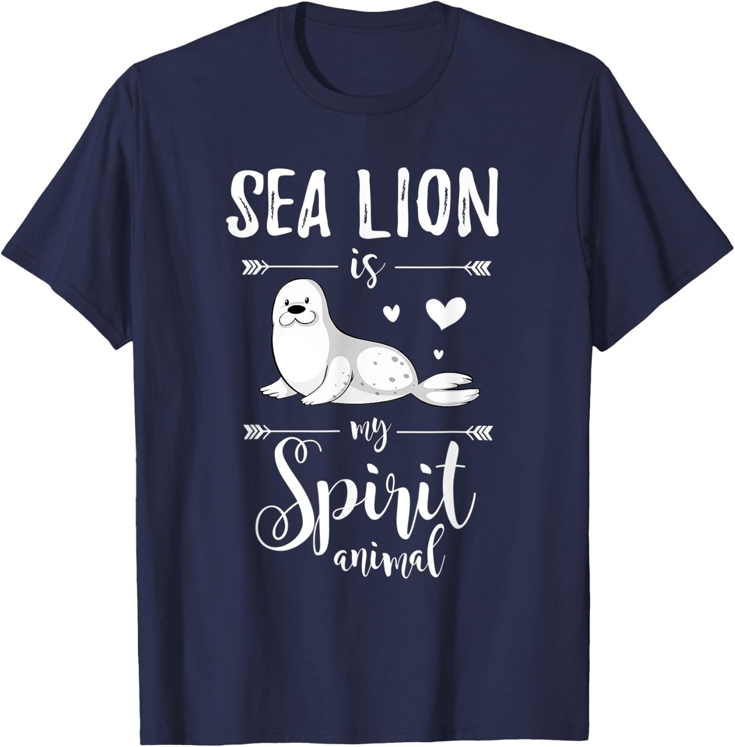 Sea Lion Is My Spirit Animal Sea Lion T-Shirt - T-Shirt | Navy