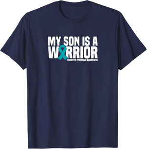 My Son is a Warrior Tourette Syndrome Awareness T-Shirt - T-Shirt | Navy