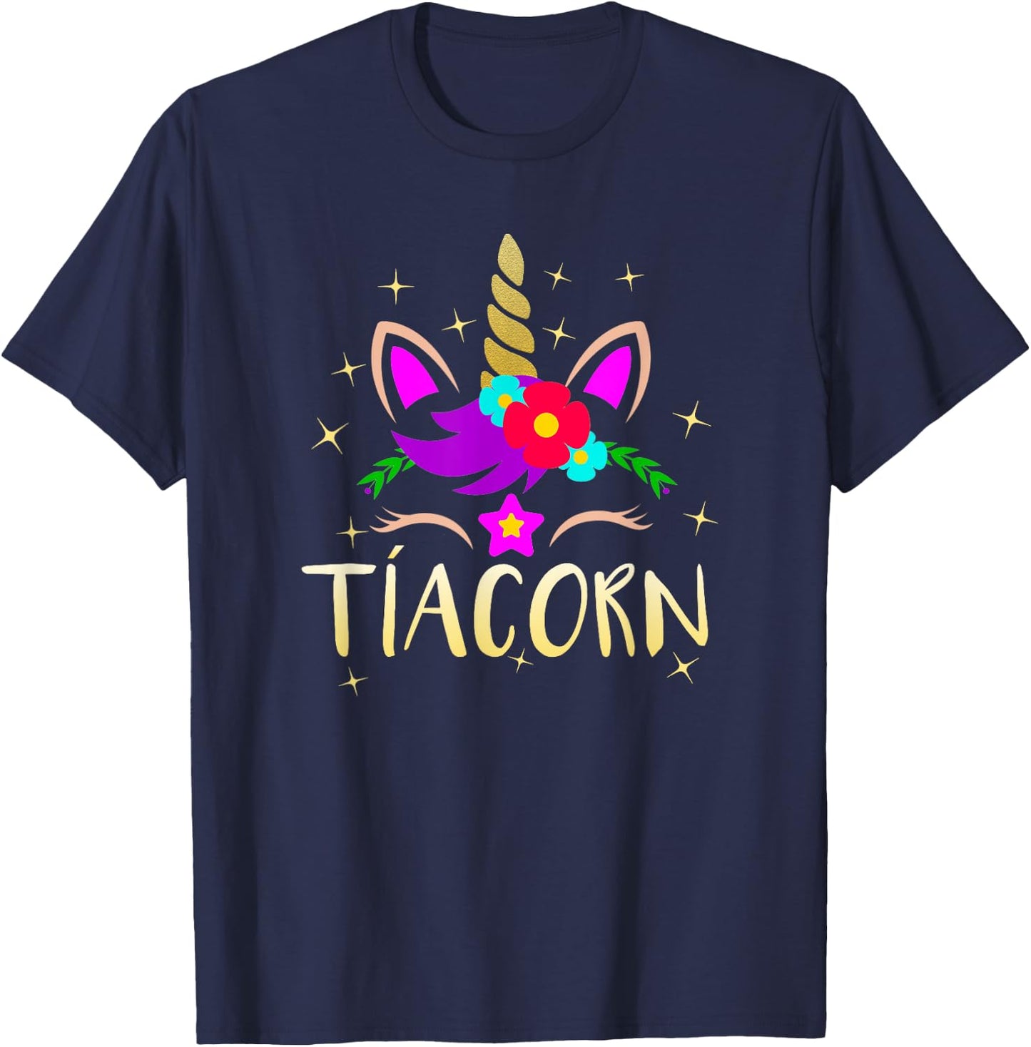 Tiacorn Funny Unicorn Gift Spanish Aunt T-Shirt - T-Shirt | Navy