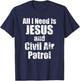 Jesus and Civil Air Patrol Funny for Christian CAP Cadets T-Shirt - T-Shirt | Navy