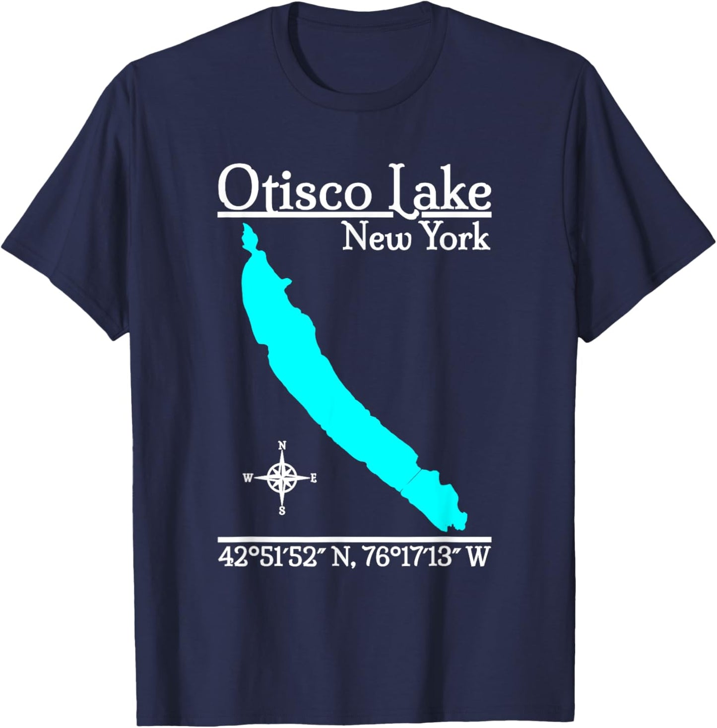Otisco Lake, New York T-Shirt - T-Shirt | Navy