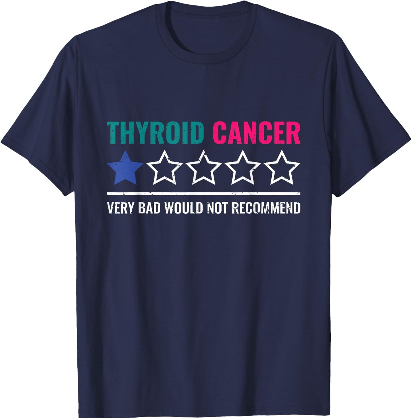 Thyroid Cancer Would Not Recommend Thyroid Cancer Survivor T-Shirt - T-Shirt | Navy