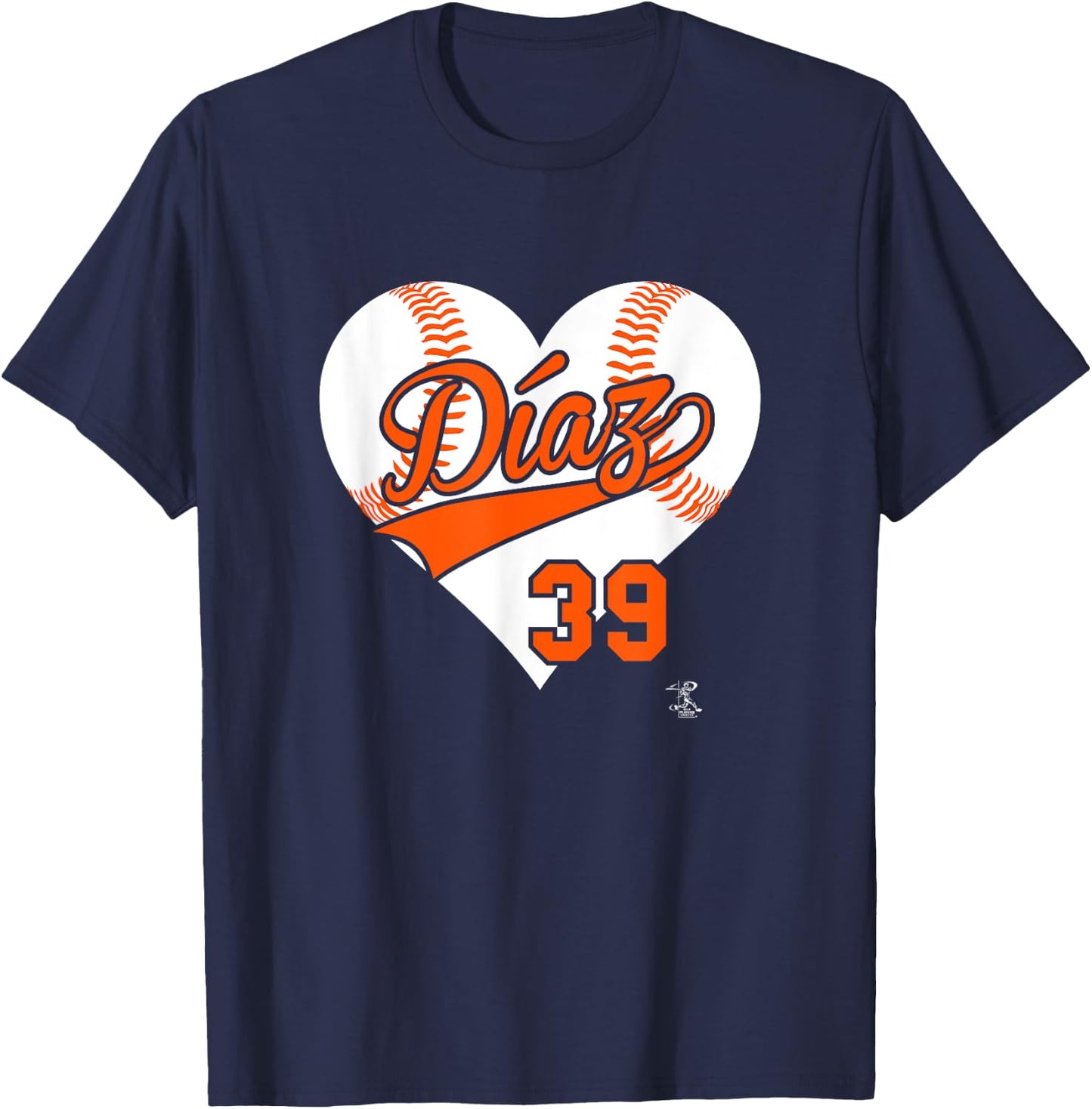 Edwin Diaz Baseball Heart Gameday T-Shirt - T-Shirt | Navy