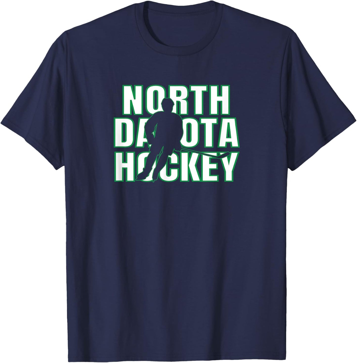 Team North Dakota Ice Hockey Player Forward Coach State Gift T-Shirt - T-Shirt | Navy