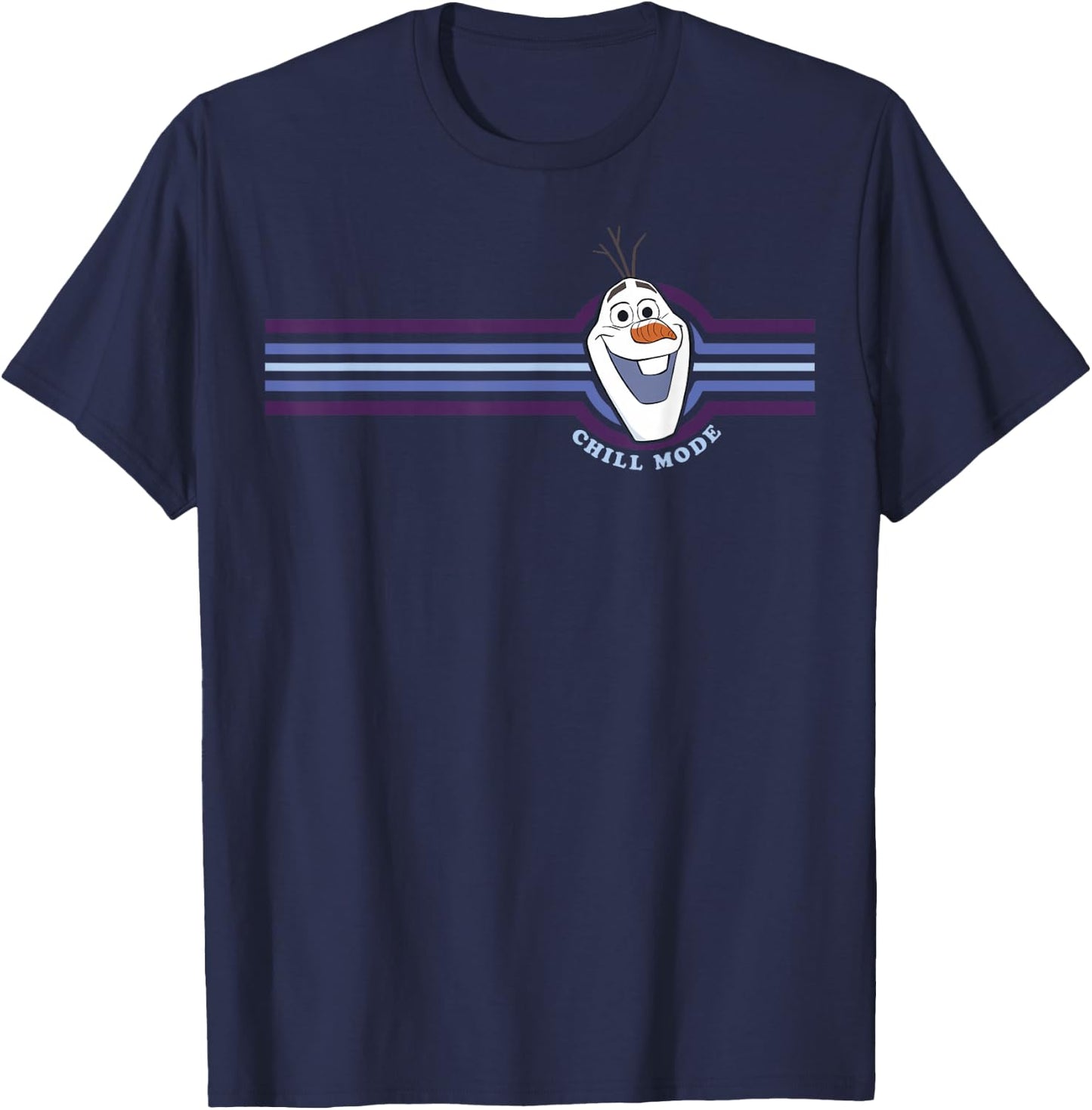 Disney Frozen 2 Olaf Chill Mode Stripes T-Shirt - T-Shirt | Navy