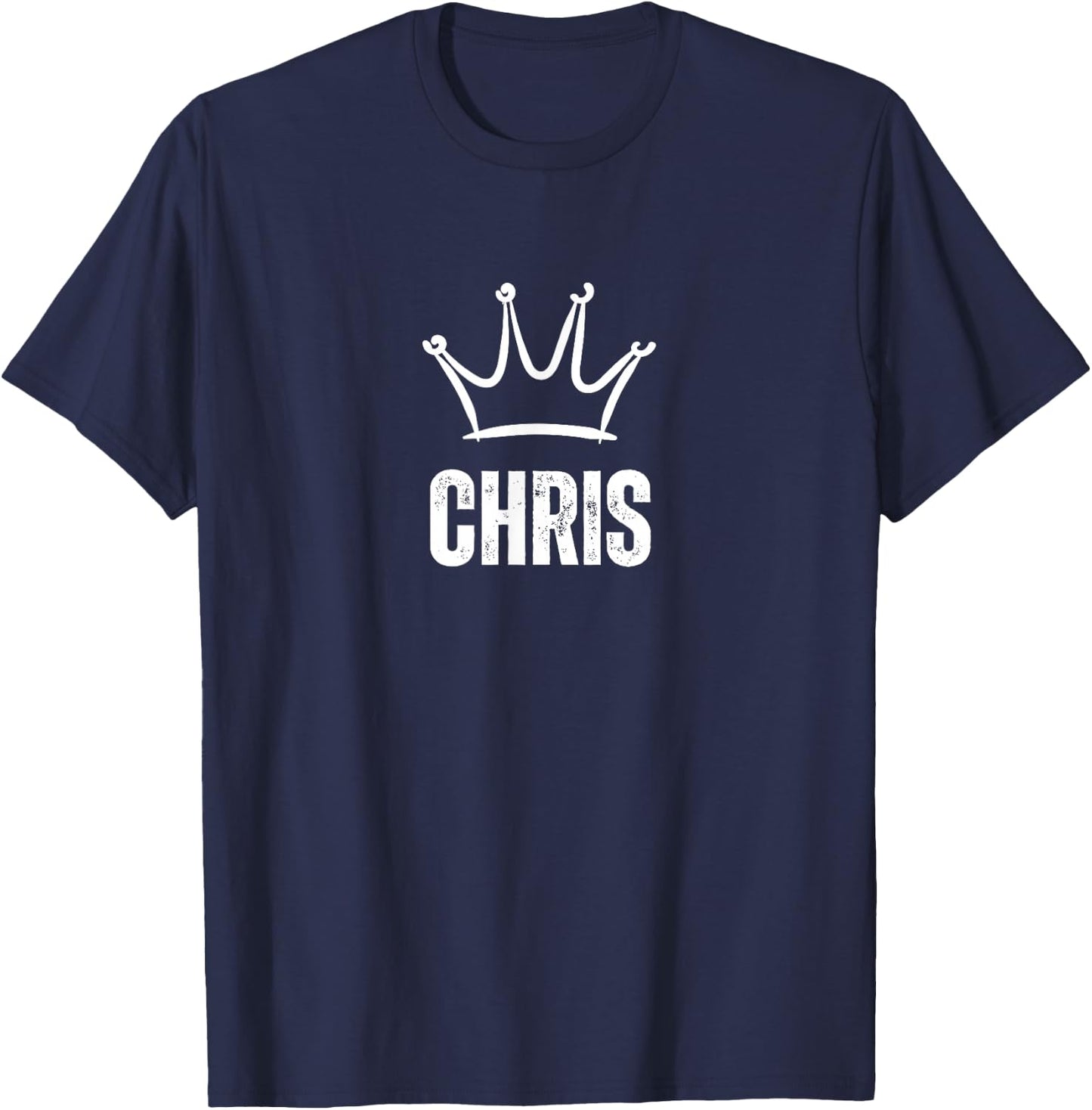 King Chris Crown - Custom First Name Birthday #1 Winner T-Shirt - T-Shirt | Navy