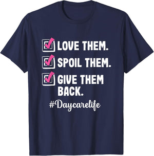 Love Daycare Provider Childcare Teacher Appreciation Men Women T-Shirt - T-Shirt | Navy