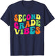 Second Grade Vibes Retro 2nd Grade Teacher 1st Day Of School T-Shirt - T-Shirt | Navy