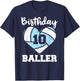 10th Birthday Baller Funny 10 Year Old Volleyball T-Shirt - T-Shirt | Navy