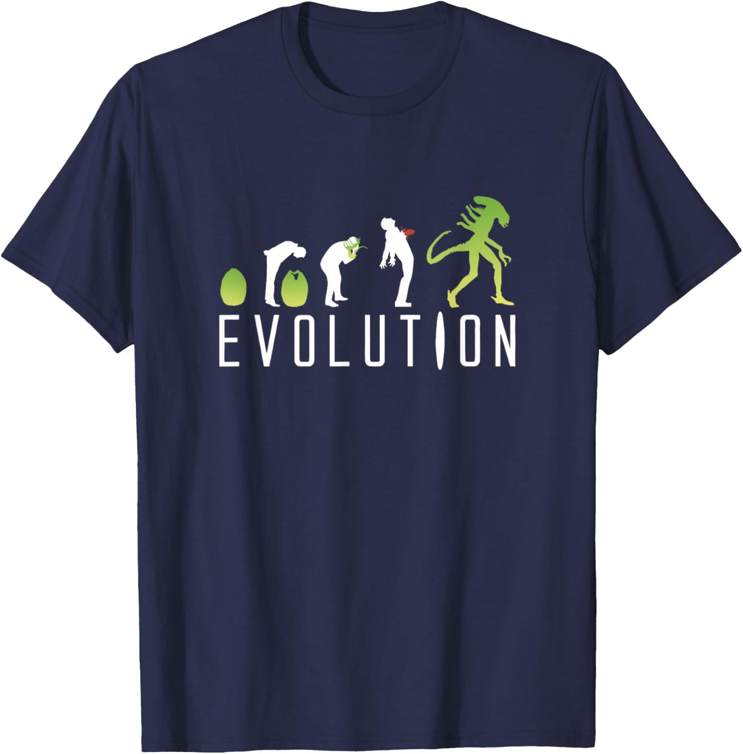 Evolution Of Man Alien T-Shirt - T-Shirt | Navy