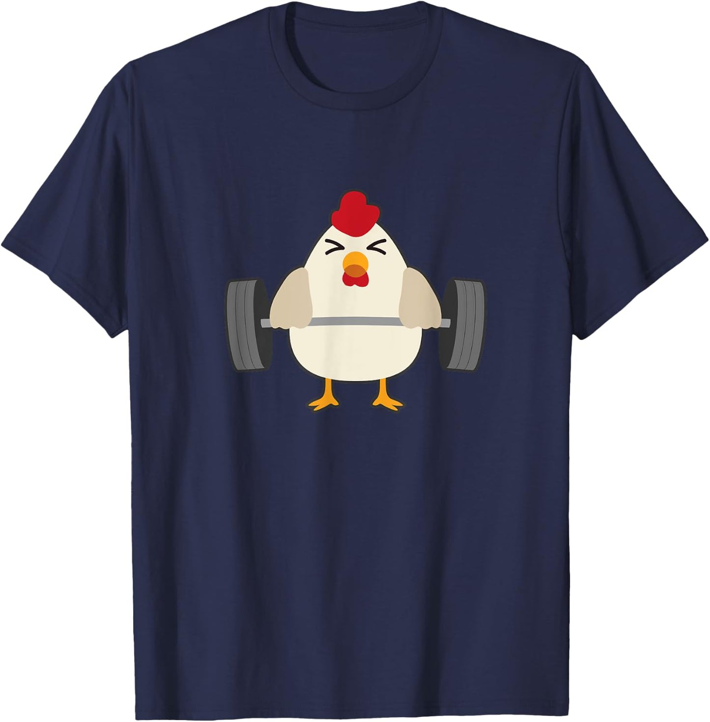 Chicken Power Deadlift - Funny Weightlifter T-Shirt - T-Shirt | Navy