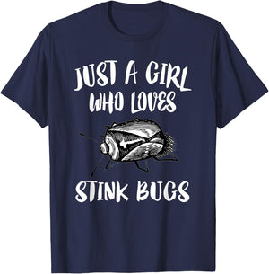 Just A Girl Who Loves Stink Bugs T-Shirt - T-Shirt | Navy