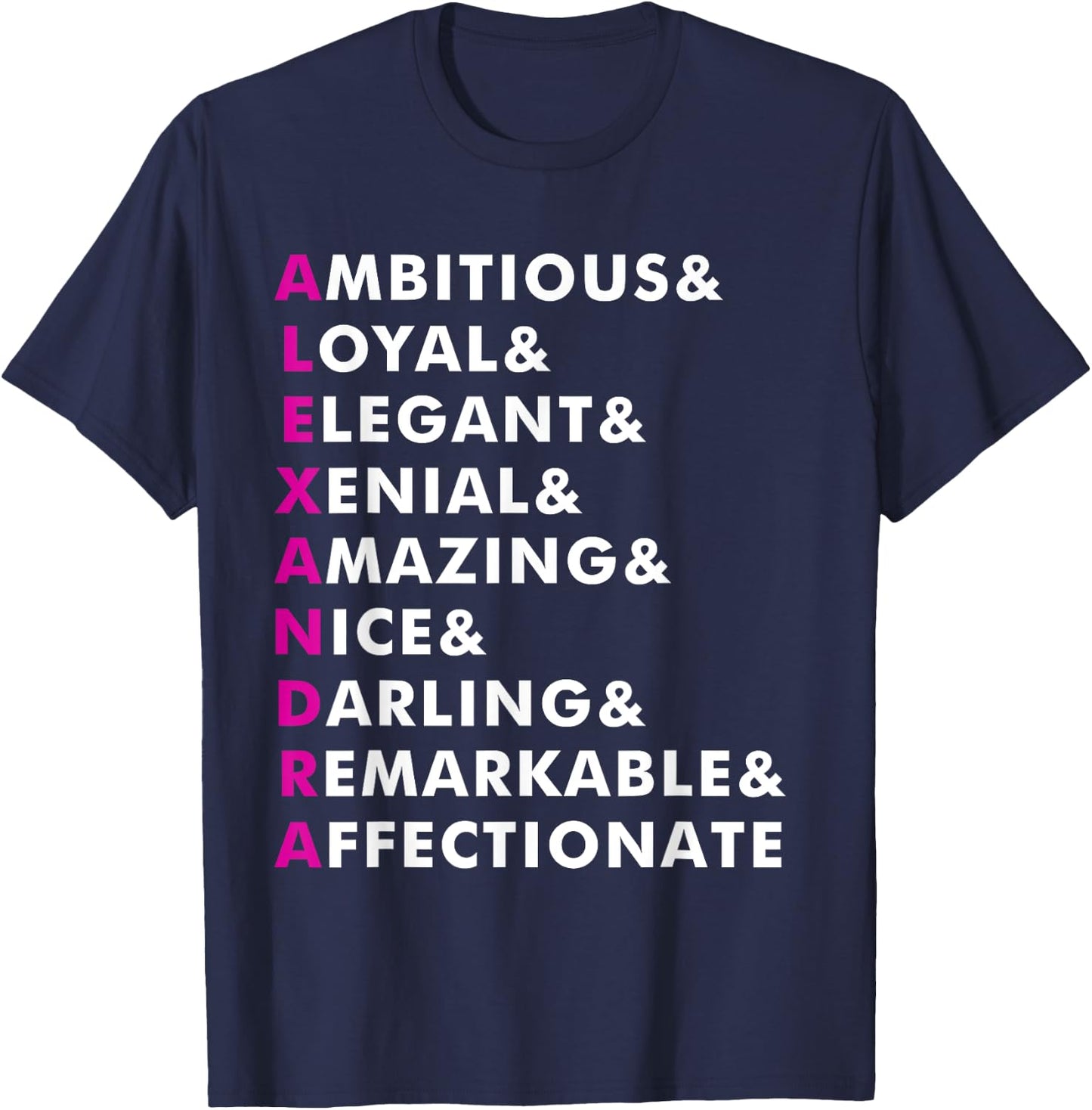 Alexandra Name Shirt Personalized Gift T-Shirt - T-Shirt | Navy