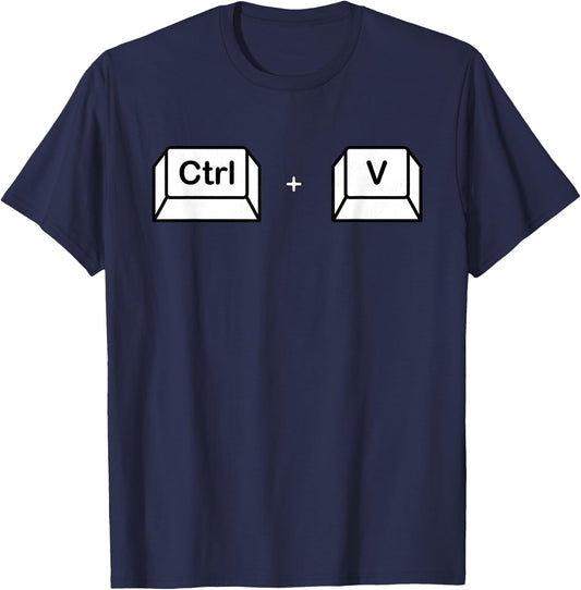 Ctrl V Family Matching Copy Paste dad son daughter T-Shirt - T-Shirt | Navy