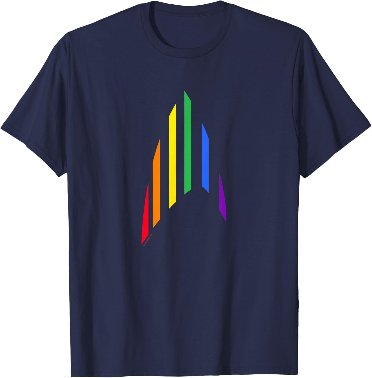 Star Trek: The Original Series Pride Rainbow Delta T-Shirt - T-Shirt | Navy