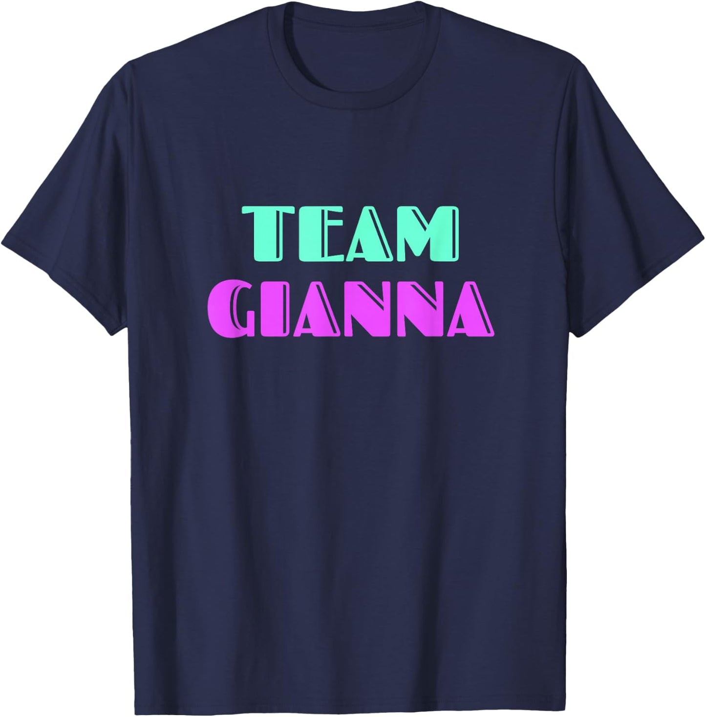 Cheer for Gianna, Show Support Be On Team Gianna | 90s Style T-Shirt - T-Shirt | Navy