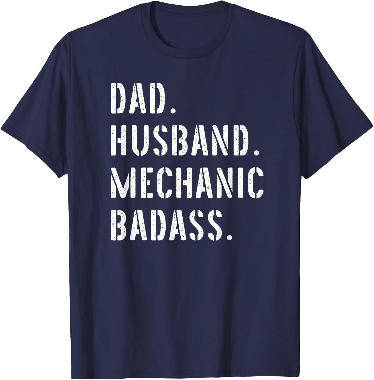Car Mechanic Dad Gifts From Daughter Son Wife T-Shirt - T-Shirt | Navy