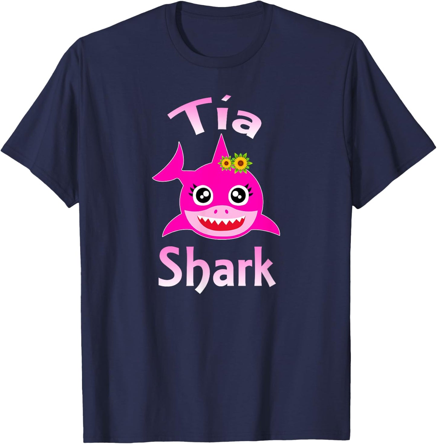 Tia Shark Spanish Aunt Funny T-Shirt - T-Shirt | Navy